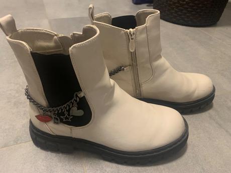 Biele kotníkové topánky, 38