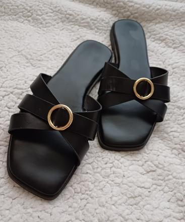 Čierne elegantné letné šľapky veľ.38, 38