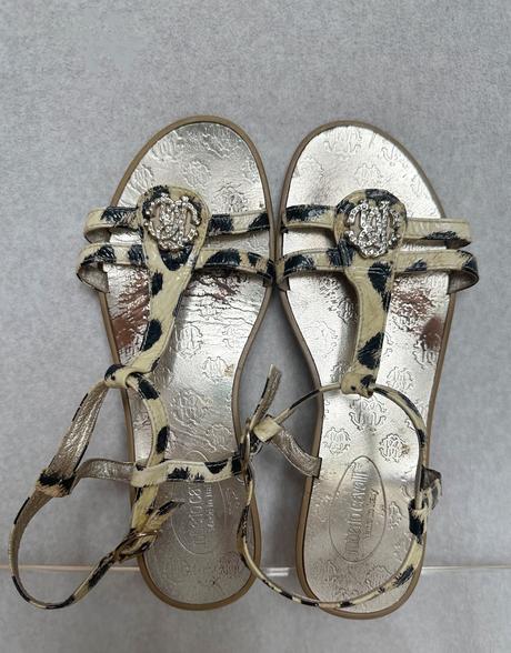 Roberto cavalli kožené sandálky, 36