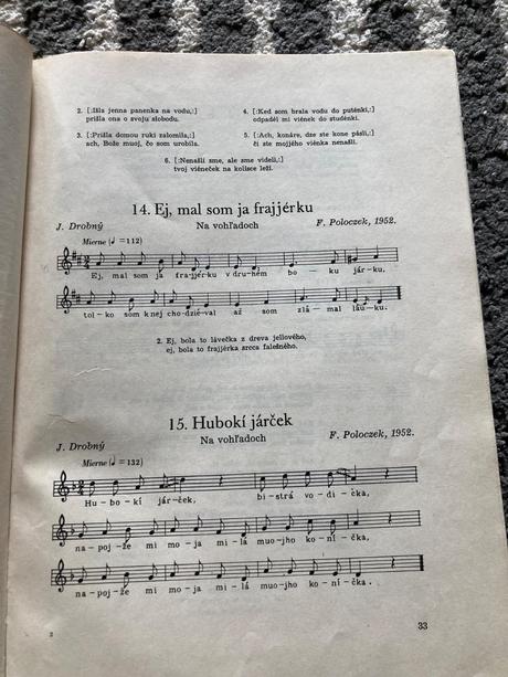 Slovenské ľudové piesne zv. ii. (1953),