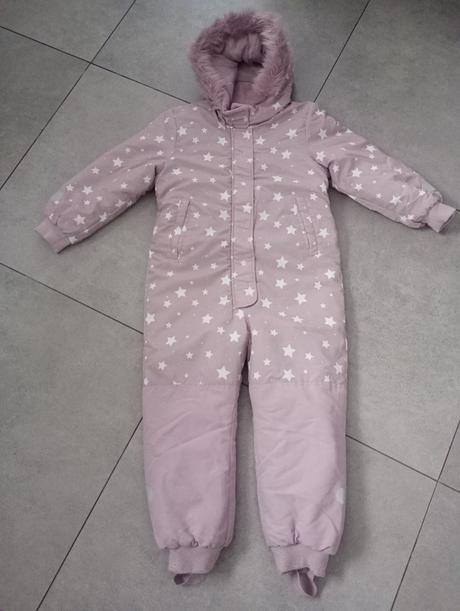 Zimný overal s kožušinkou 128/134, sinsay,128