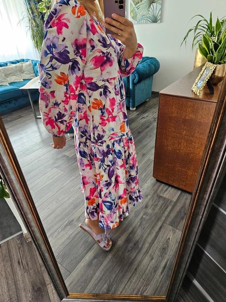 Oversize kvetované šaty, s