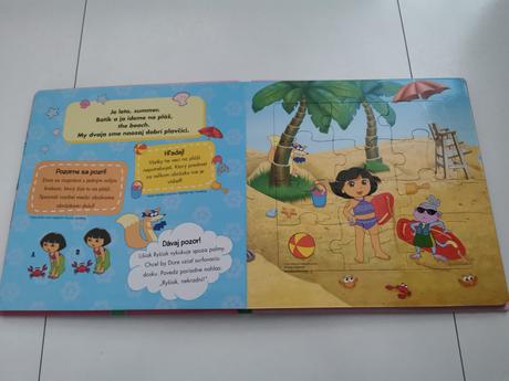 Kniha puzzle dora,