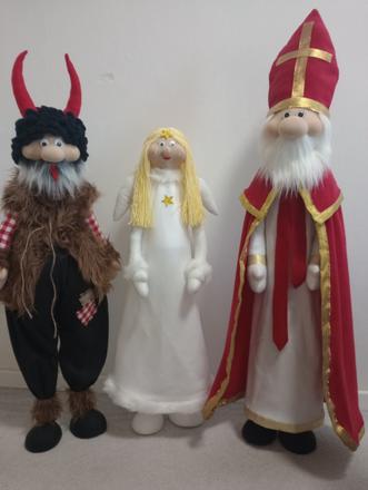 Dekorácie mikuláš ,čert a anjel,