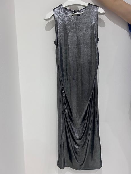 Strieborné trblietavé šaty, primark,m
