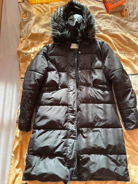 Predĺžená dámska zimná bunda, 38