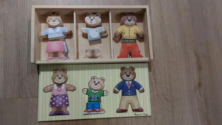 Melissa & doug obliekacia skladačka macková rodina, 