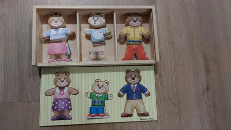 Melissa & doug obliekacia skladačka macková rodina, 
