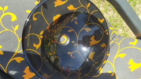 2 ks umývadlo zo skla plus batérie a montážne krúž,