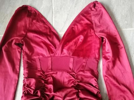 Bordové sexi šaty asos v36, pružné, 36