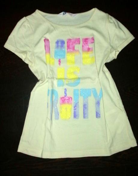 Milé zmrzlinkové tričko pre 6-8 roč. slečnu, h&m,128