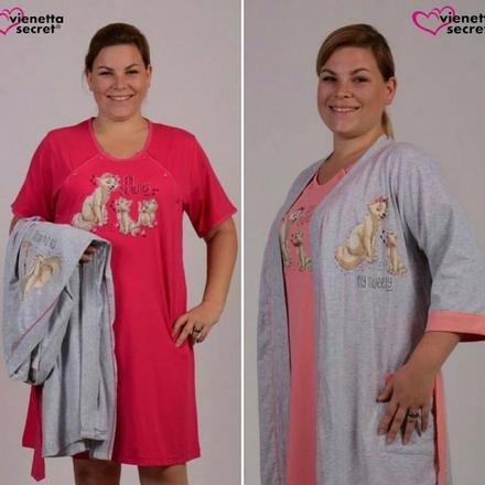 Tehotenská súpravička župan a nočná košeľa, l / m / s / xl / xxl