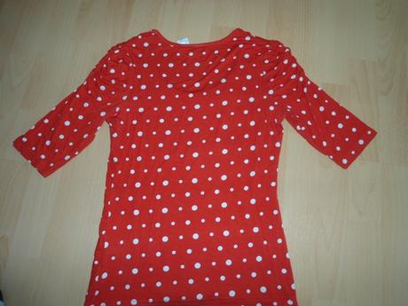 Cervene tricko - bodky, bonprix,xs