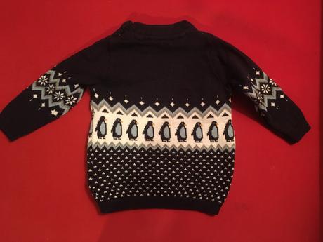 Zimný pulovrik s tučniakmi h&m v. 68, h&m,68