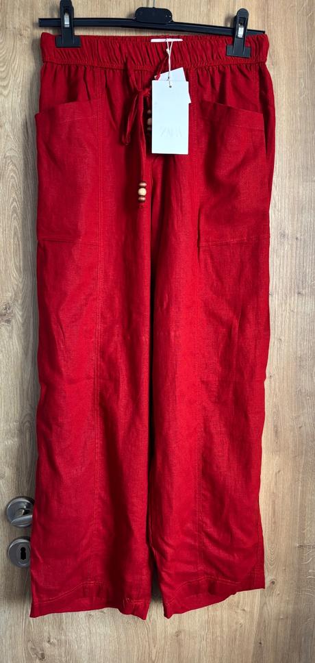 Zara lanove nohavice, zara,xs