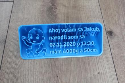 Tabuľka pre narodené dieťatko,