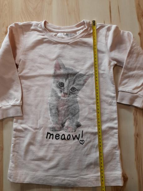 Mikinové šatky s mačičkou, bonprix,104