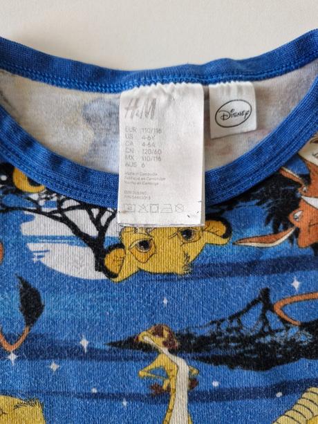 Pyžamo, h&m,110