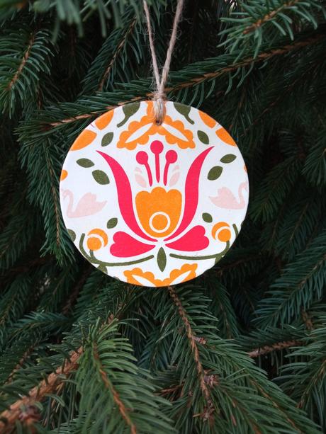 Vianočná dekorácia modrotlač kvietok, 