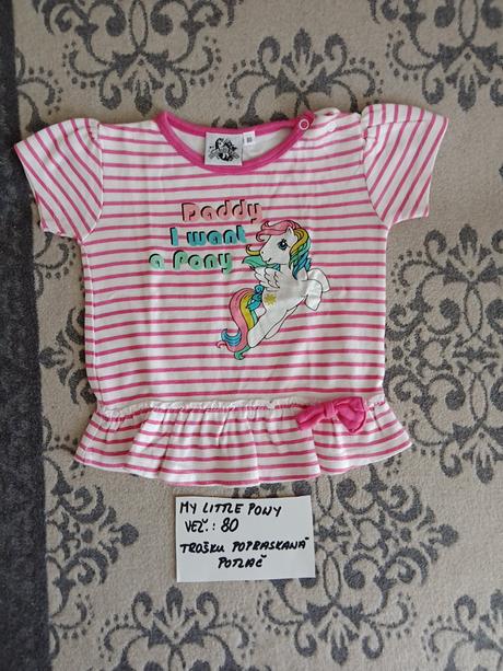 Dievčenské tričká my little pony veľ.80, 80