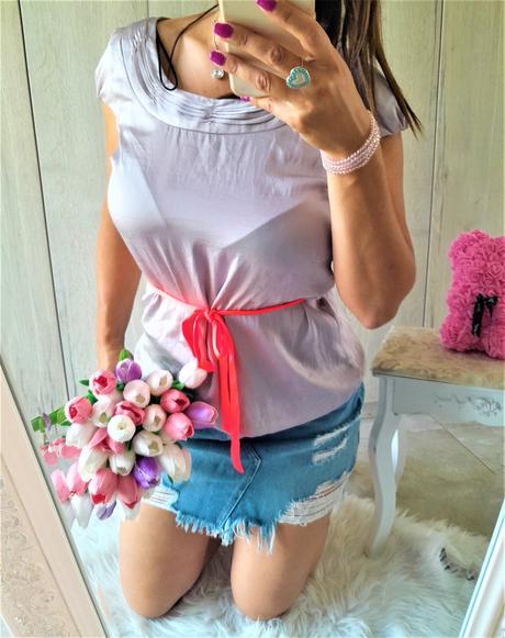 Hm saténový top-m, h&m,m