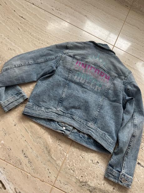 Dievčenská riflova bunda, h&m,140