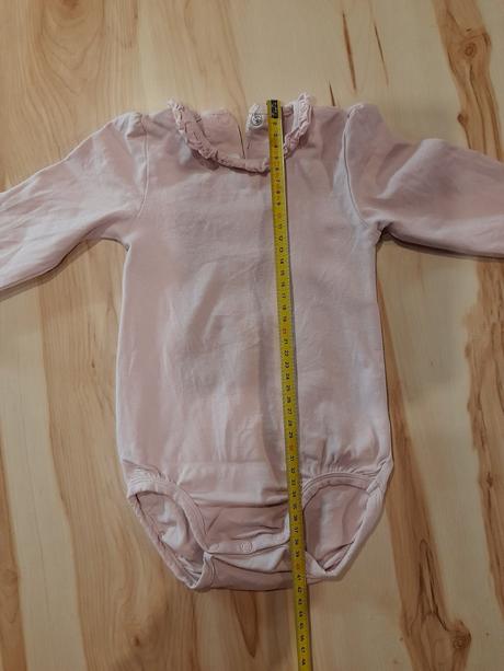 Ružové body s volánikom, h&m,80