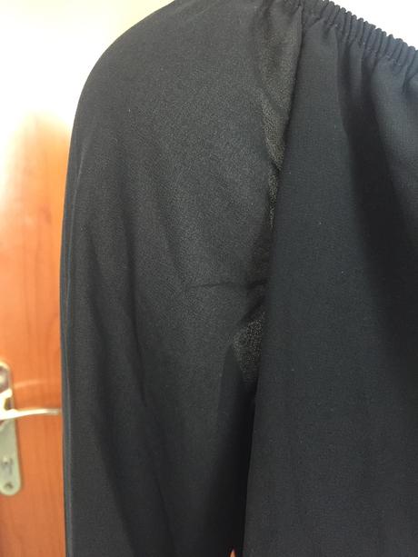 Čierna transparentná blúzka, podšitá, uni, 