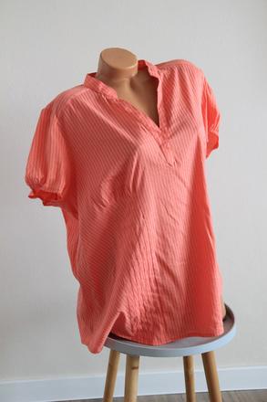 Oranžová viskóza-bavlna košeľa h&m, xxxl,, h&m,xxxl