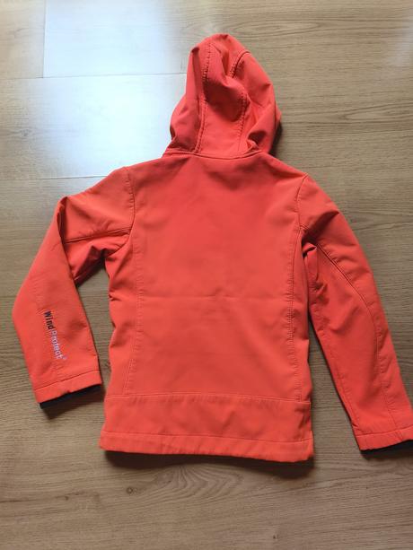 Krikľavo oranžová softshellová bundička, 116