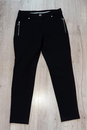 Elastické čierne nohavice, l