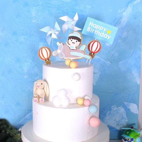 Tortový zápich chlapček lietadlo 01-skladom,tz-215,