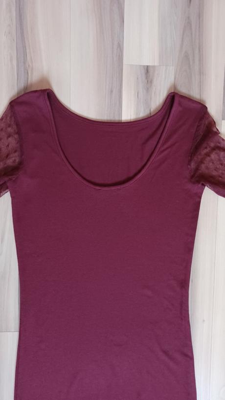 Bordové úzke šaty, terranova,s