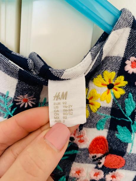 Vyšívané šaty, h&m,92