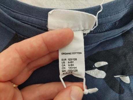 Mikina s veľrybami zn.hm veľ.122/128, h&m,122