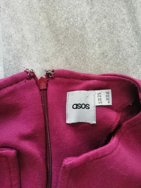 Bordové šaty asos, v36, 36