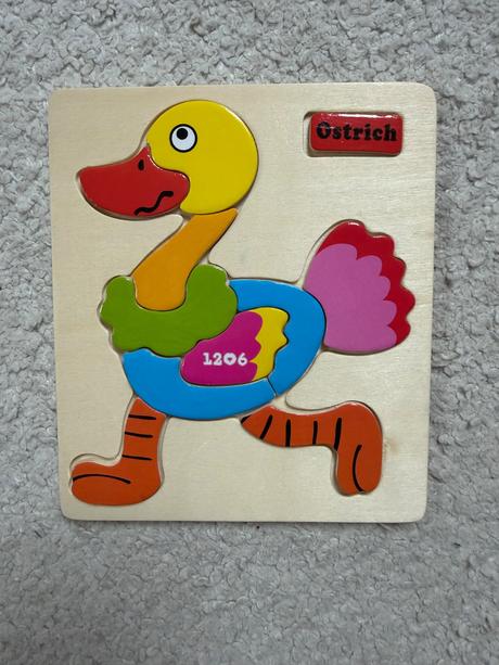 Dreveny hlavolam zvieratka + darcek puzzle,