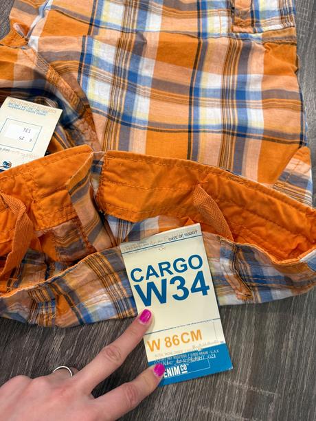 Cargo denim panske kratasy č.m - pc 25 eur, 34