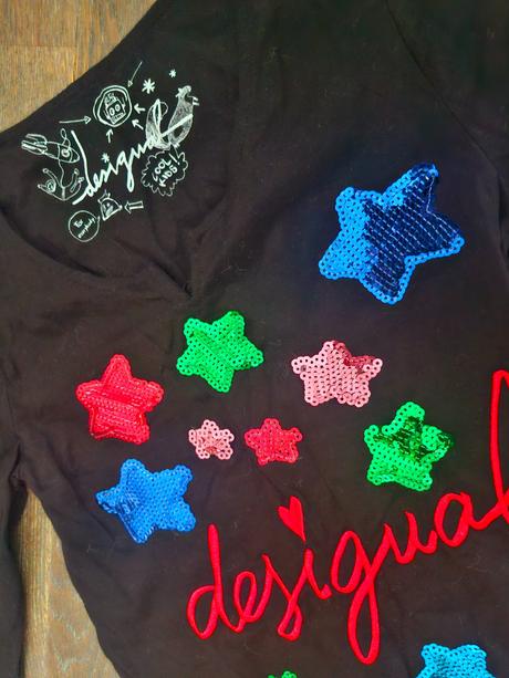 Nadherna tunika desigual flitrovane hviezdicky, desigual,164