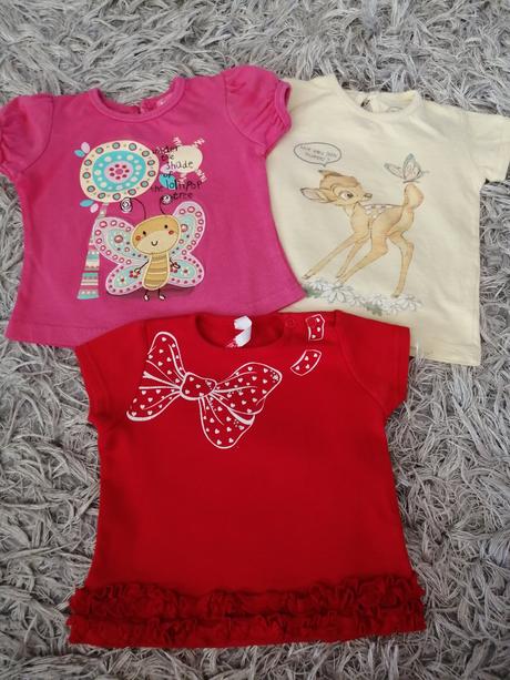 Tričká 6-12 mesiacov, minoti,74