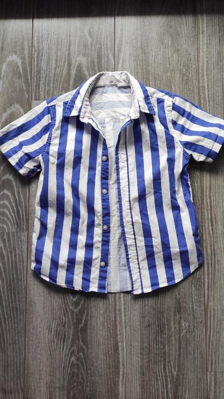 Bavlnená košeľa s krátkym rukávom, h&m,110