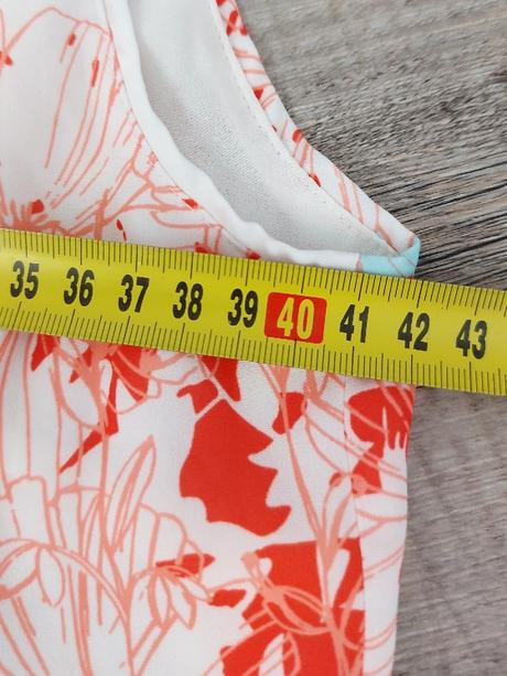 Oranzovo modre letné šaty, h&m,34