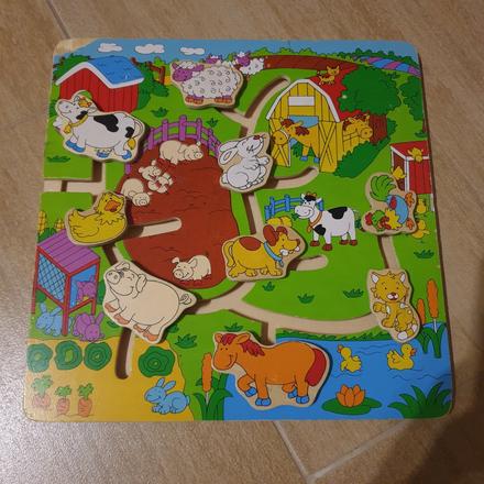 Posúvacia drevená hračka, 