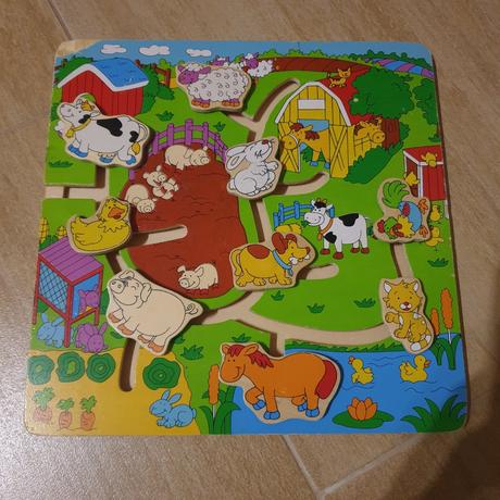 Posúvacia drevená hračka, 