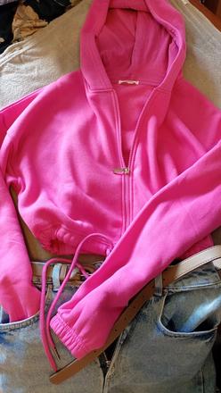Sexi crop mikina na zips so sťahovaním, m