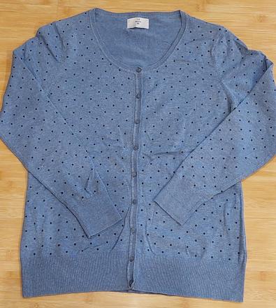 Svetrik modry s gomb., c&a,l