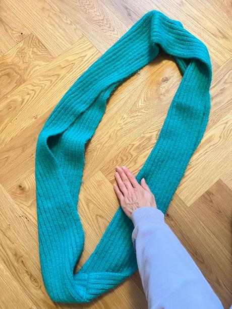 Handmade tyrkysový šál, 