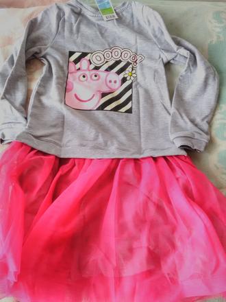 Teplákové šaty peppa pig, 134