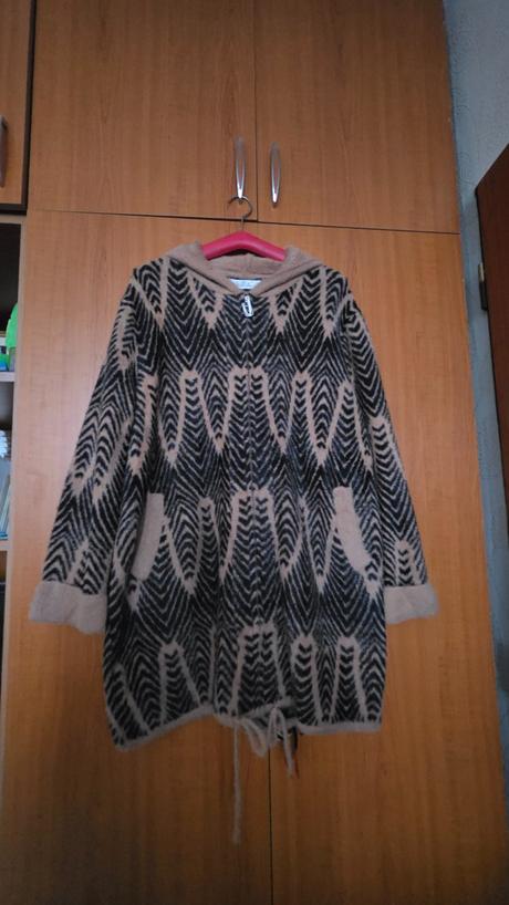 Kardigan uni alpaka, benetton,xxl