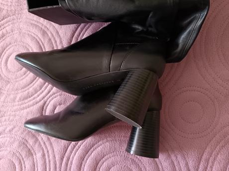 Dámske čižmy kožené, čierne v. 40 zara, zara,40